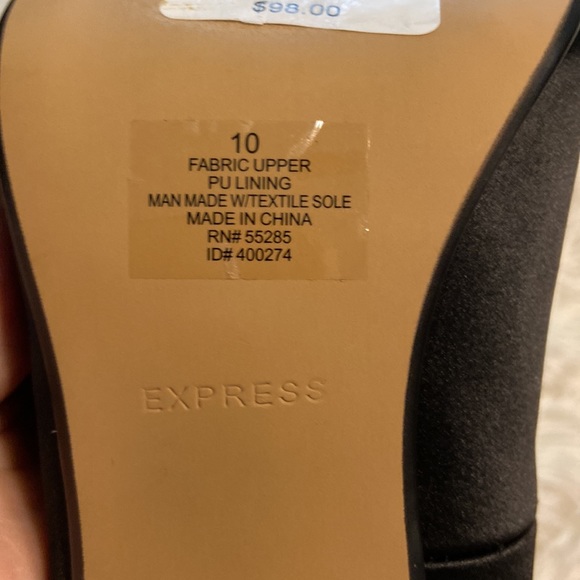 Very elegant Express high heel shoes size 10 brand new color black with silver - Picture 11 of 16